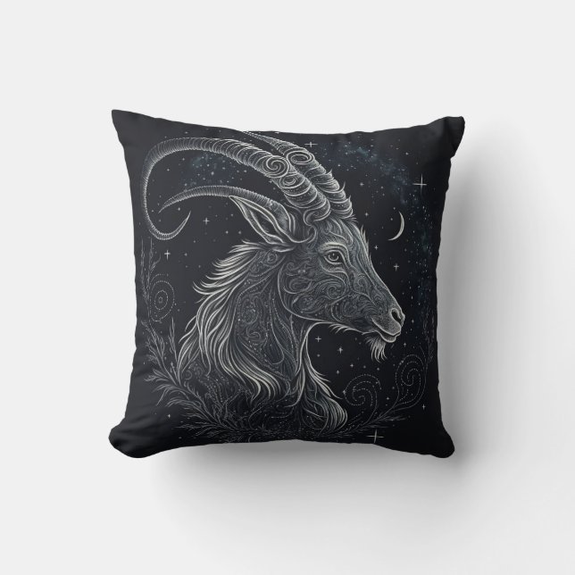 Capricorn Zodiac Astrological Kudde (Framsida)