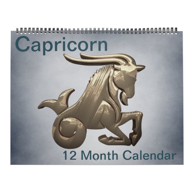 Capricorn Zodiac Astrology Färgstarka symboler Kalender (Omslag)