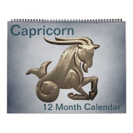 Capricorn Zodiac Astrology Färgstarka symboler Kalender
