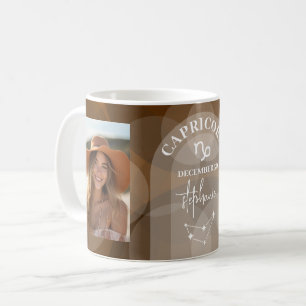 Capricorn Zodiac Astrology-tecken Foto Birthdate Kaffemugg