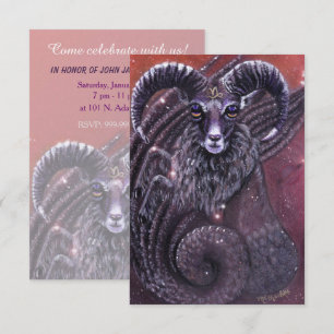 Capricorn Zodiac Birthday-inbjudan Inbjudningar