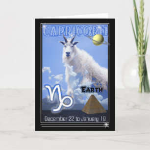Capricorn Zodiac Birthday-kort Kort