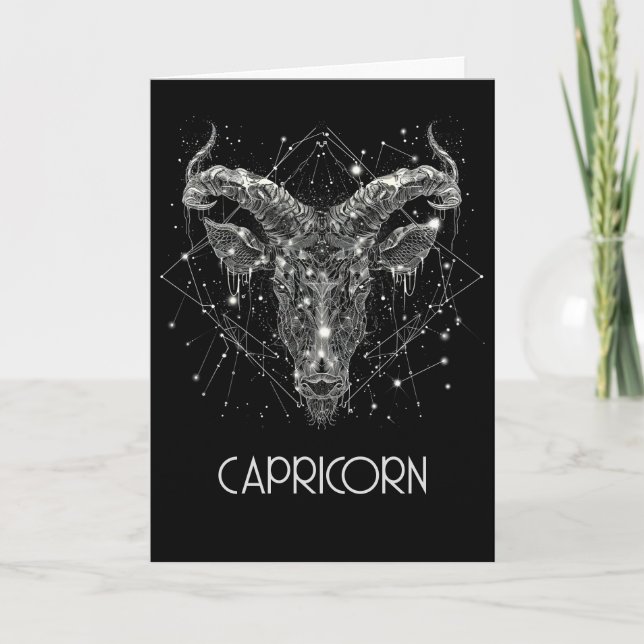Capricorn Zodiac Constellation Blank-mappat kort (Framsida)