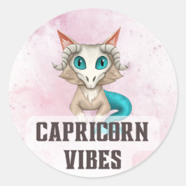 Capricorn Zodiac Decal för Astrology Älskare Runt Klistermärke