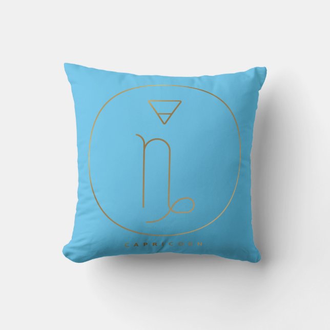 Capricorn Zodiac Emblem Pillow Kudde (Framsida)