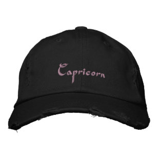Capricorn Zodiac Embroiderad kap/hatt Broderad Keps