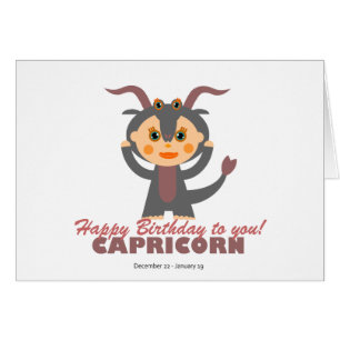 Capricorn Zodiac för barn Hälsningskort