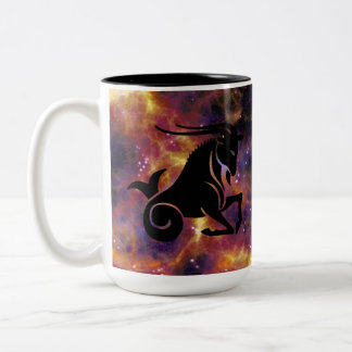 Capricorn Zodiac Galaxy Art – Astrology Horoscope  Två-Tonad Mugg