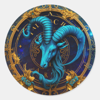 Capricorn Zodiac Graphic Runt Klistermärke