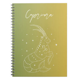 Capricorn zodiac horoscope stjärntecken gradient anteckningsbok