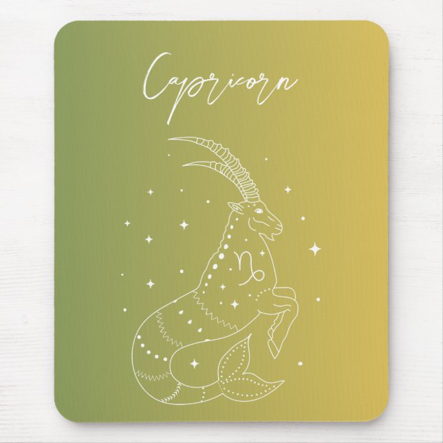 Capricorn zodiac horoscope stjärntecken gradient musmatta (Framsidan)