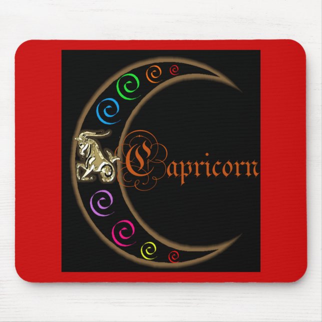 Capricorn Zodiac Måne Musmatta (Framsidan)