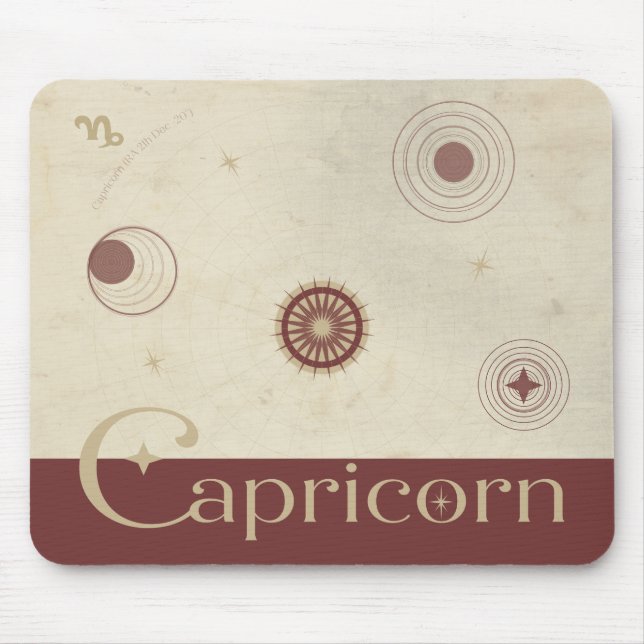 Capricorn Zodiac Mousepad Musmatta (Framsidan)