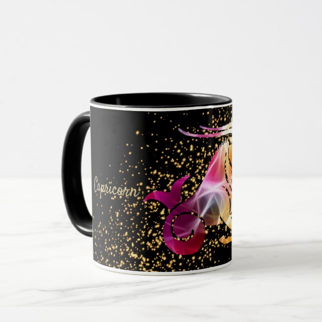 Capricorn Zodiac Mugg (Framsida vänster)