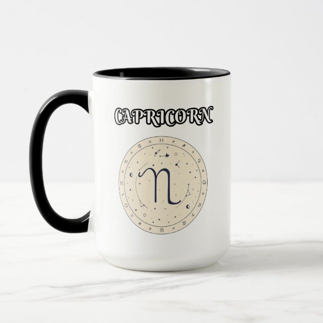 capricorn zodiac mugg (Vänster)