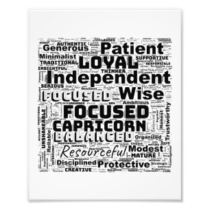 Capricorn Zodiac Ord Cloud-inspiration Fototryck
