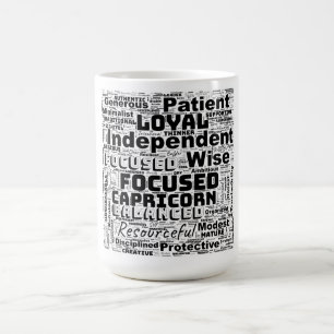 Capricorn Zodiac Ord Cloud-inspiration Kaffemugg