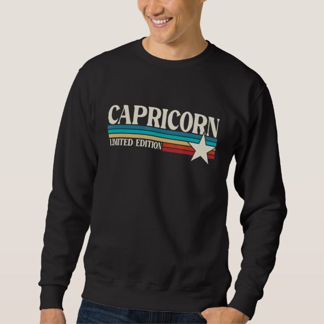 Capricorn Zodiac Sign 1 Lång Ärmad Tröja (Framsida)