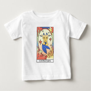 Capricorn Zodiac Sign Abstrakt Art Vintage T Shirt