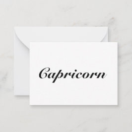 Capricorn Zodiac Sign Astrology elegant Classic Rådkort