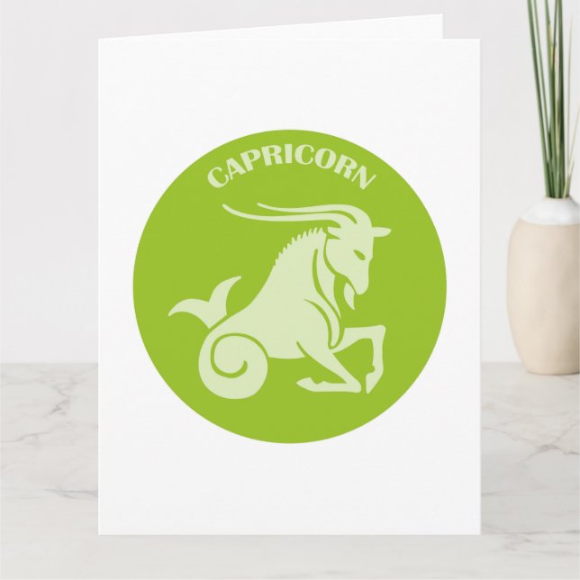 Capricorn, Zodiac Sign, Horoscope, Astrologi Kort (Framsida)