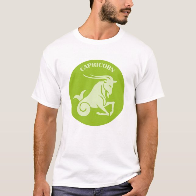 Capricorn, Zodiac Sign, Horoscope, Astrology T Shirt (Framsida)