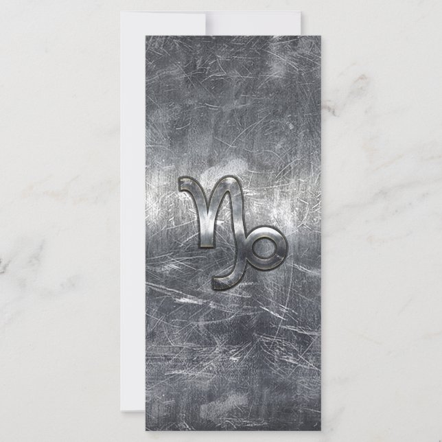 Capricorn Zodiac Sign in grunge, nödlidande stil (Framsida)