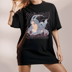 Capricorn Zodiac Sign, januari Astrology Aesttheti T Shirt
