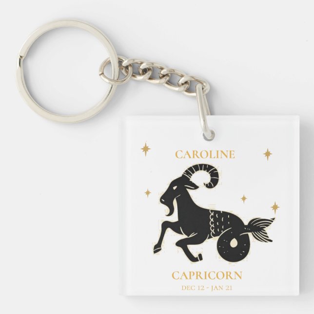 Capricorn Zodiac Sign Namn Astrological Gift (Framsidan)