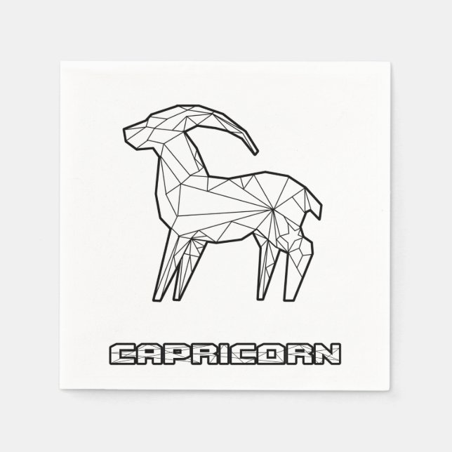 Capricorn Zodiac Sign Napkin Pappersservett (Framsidan)