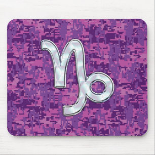 Capricorn Zodiac Sign Rosa Digital Camouflage Musmatta