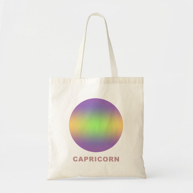 Capricorn Zodiac Sign Snyggt Gradient Tygkasse (Framsidan)