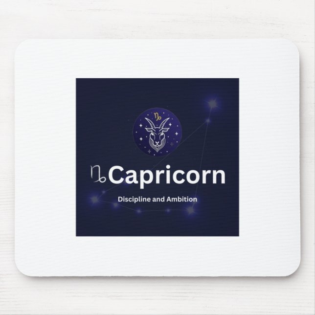 Capricorn Zodiac Sign Sticker Musmatta (Framsidan)