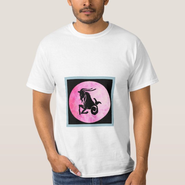 Capricorn Zodiac Sign T-Shirt (Framsida)