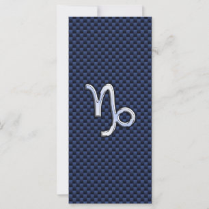 Capricorn Zodiac Signnavy blue carbon fiber stil