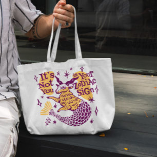 Capricorn Zodiac-skylt Offert Tote Bag Tygkasse