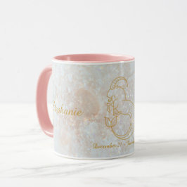 Capricorn Zodiac Stjärntecken Cosmic Monogram Glit Mugg