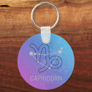 Capricorn Zodiac Stjärntecken Horoscope Constellat Nyckelring