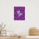 Capricorn Zodiac Symbol på Fuchsia Digital Camo Poster (Kitchen)