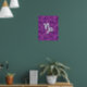 Capricorn Zodiac Symbol på Fuchsia Digital Camo Poster (Living Room 1)