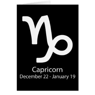 Capricorn Zodiac-tecken Astrologi Hälsningskort