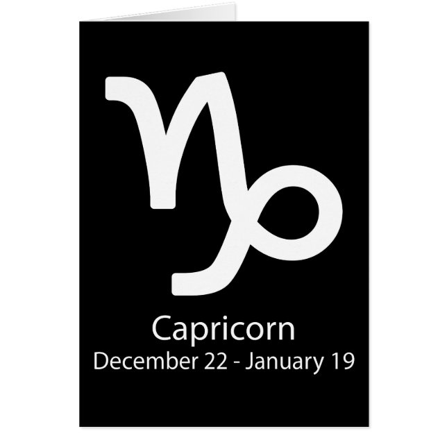 Capricorn Zodiac-tecken Astrologi Hälsningskort (Framsidan)