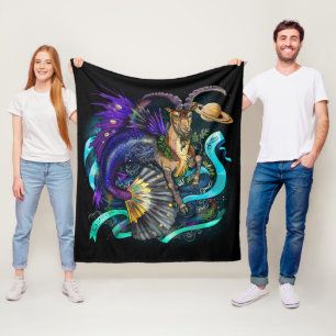 Capricorn zodiac-tecken fleecefilt