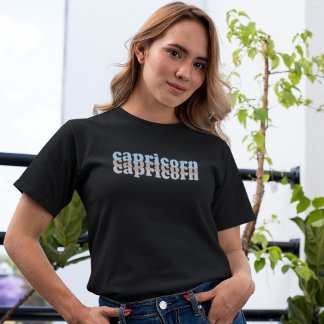 Capricorn Zodiac-tecken | Grått och Brown Power Fä T Shirt