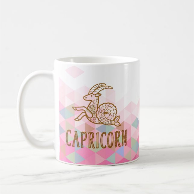 Capricorn Zodiac-tecken Kaffemugg (Vänster)