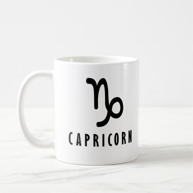 Capricorn zodiac-tecken kaffemugg (Vänster)