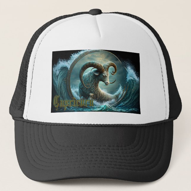 Capricorn Zodiac-tecken Keps (Framsida)