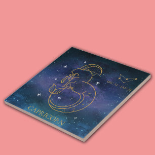 Capricorn Zodiac-tecken, konstellation dekorativ Kakelplatta