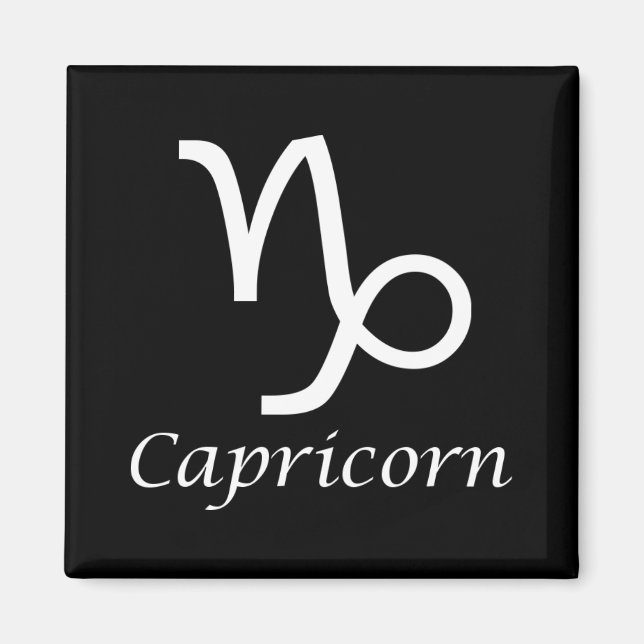 "Capricorn" Zodiac-tecken Magnet (Framsidan)