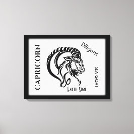 Capricorn Zodiac-tecken och symbol Canvastryck
